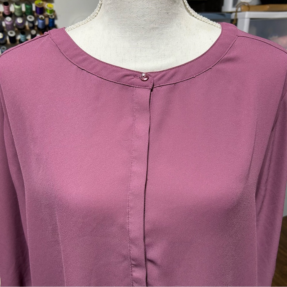 Ladies blouse Woman Within purple size 1X 22/24